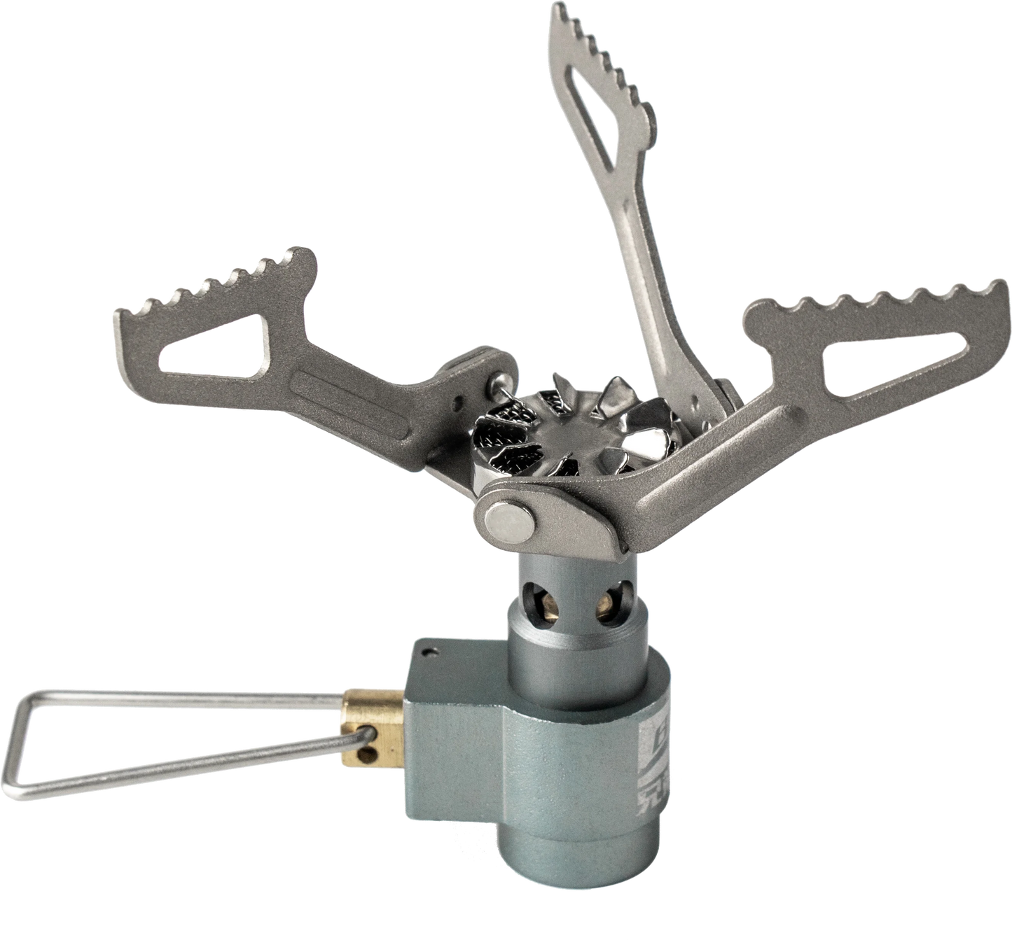 Portable camping stove on a white background