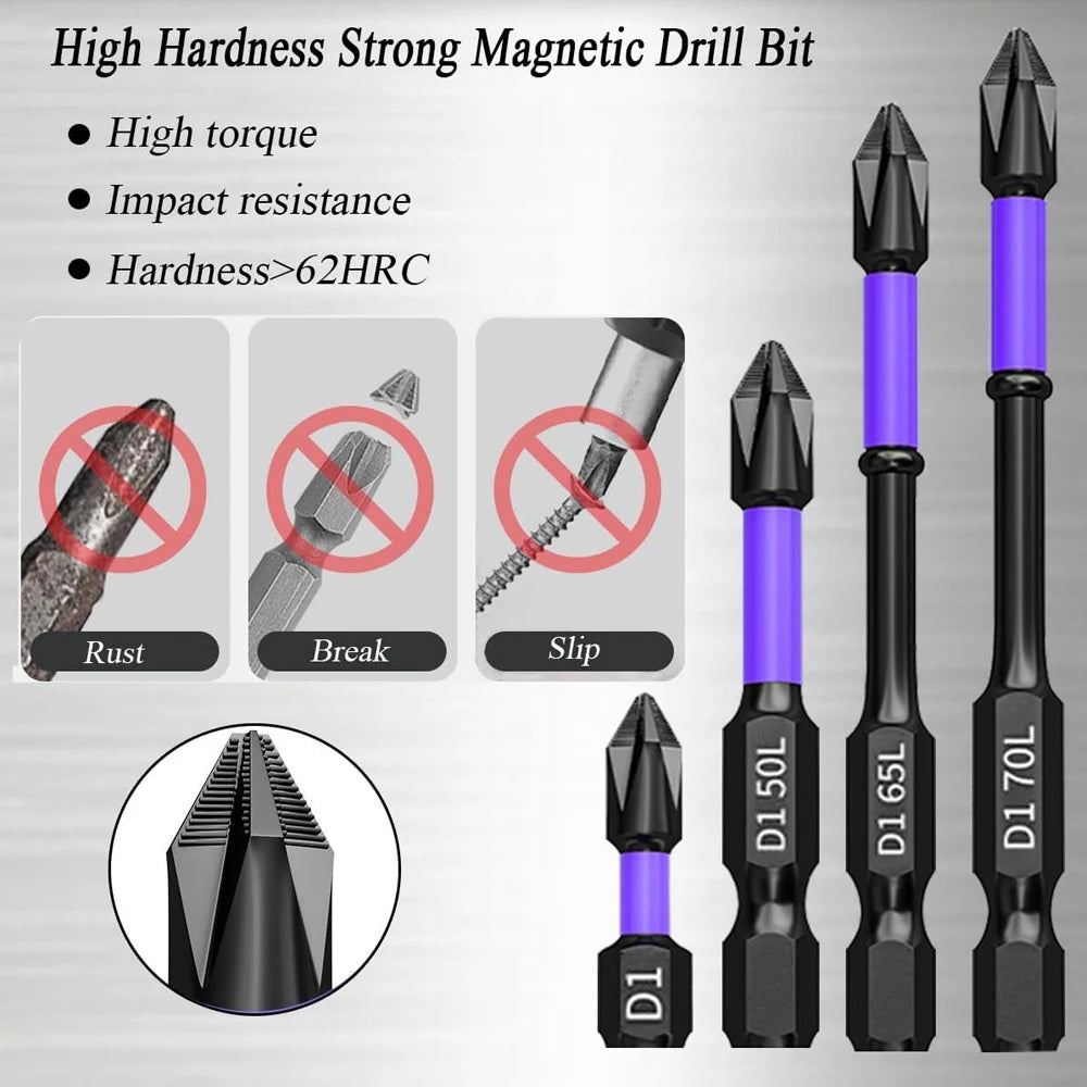 Magnetic Phillips Screwdriver Bits Set