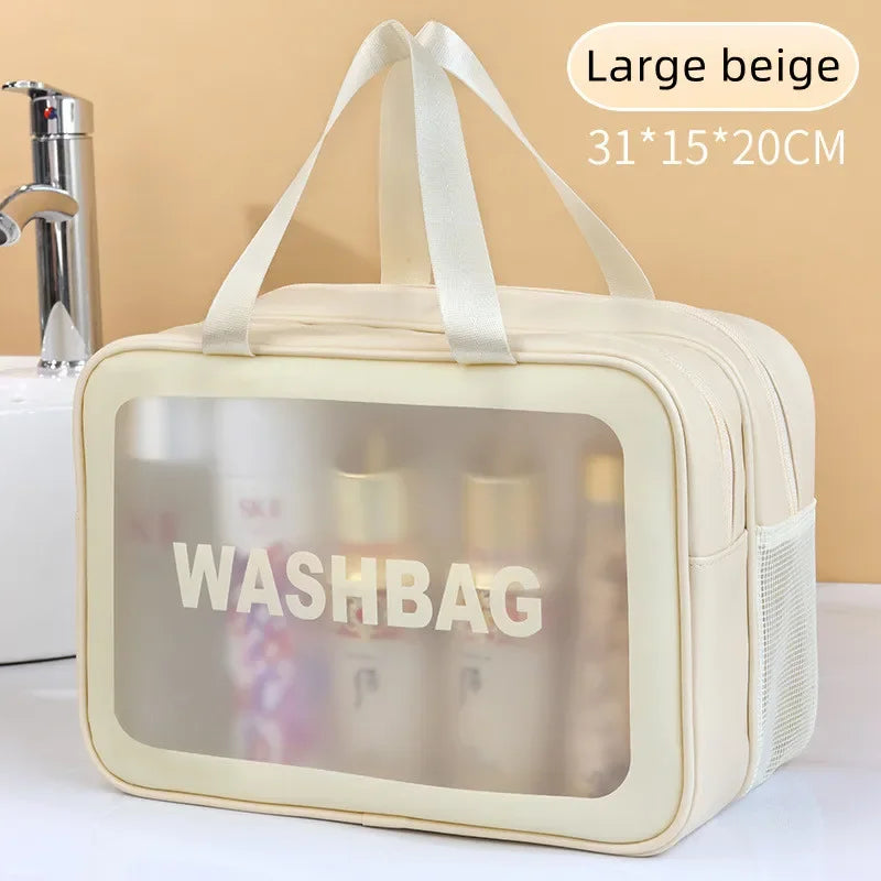 Transparent PU Travel Makeup Bag