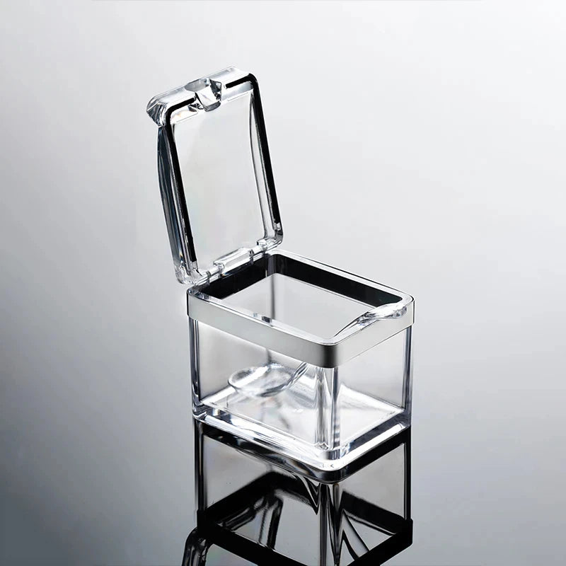 4-Compartment Transparent Spice Storage Box
