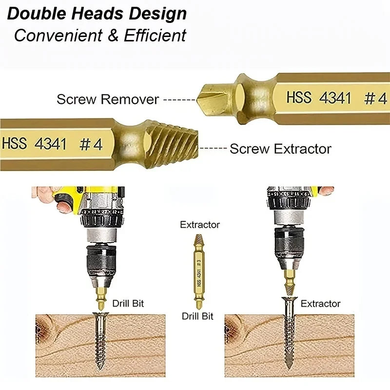 HSS Damaged Screw Extractor Drill Set