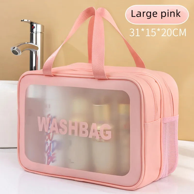 Transparent PU Travel Makeup Bag