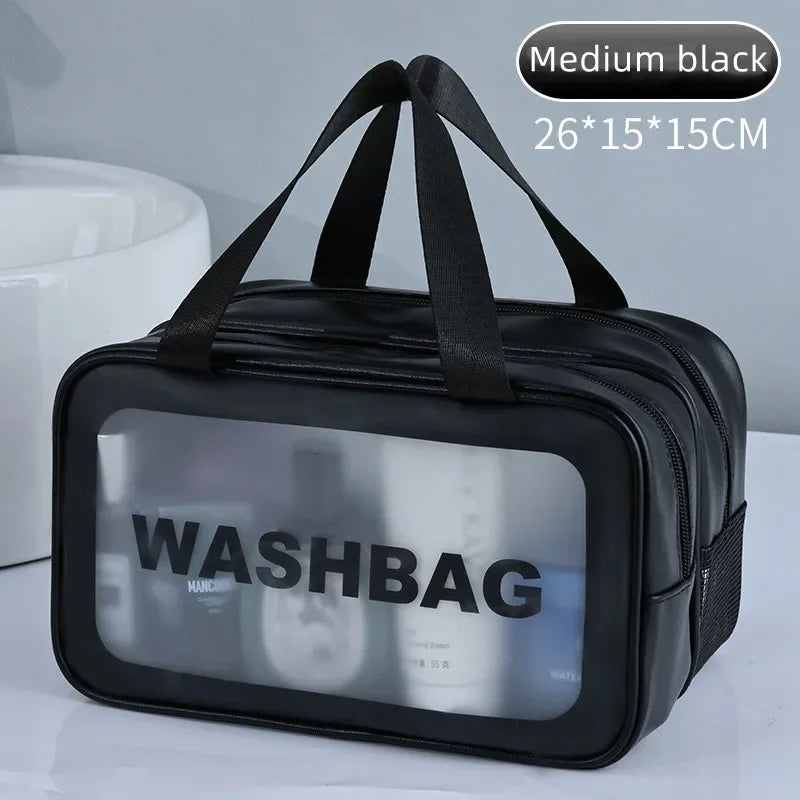 Transparent PU Travel Makeup Bag