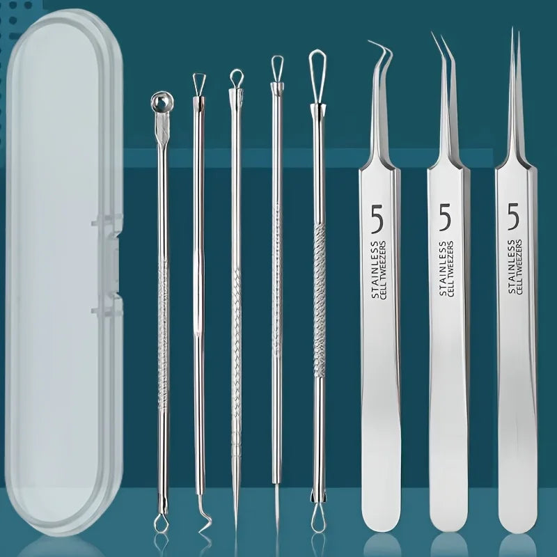 8-Piece Stainless Steel Blackhead Remover