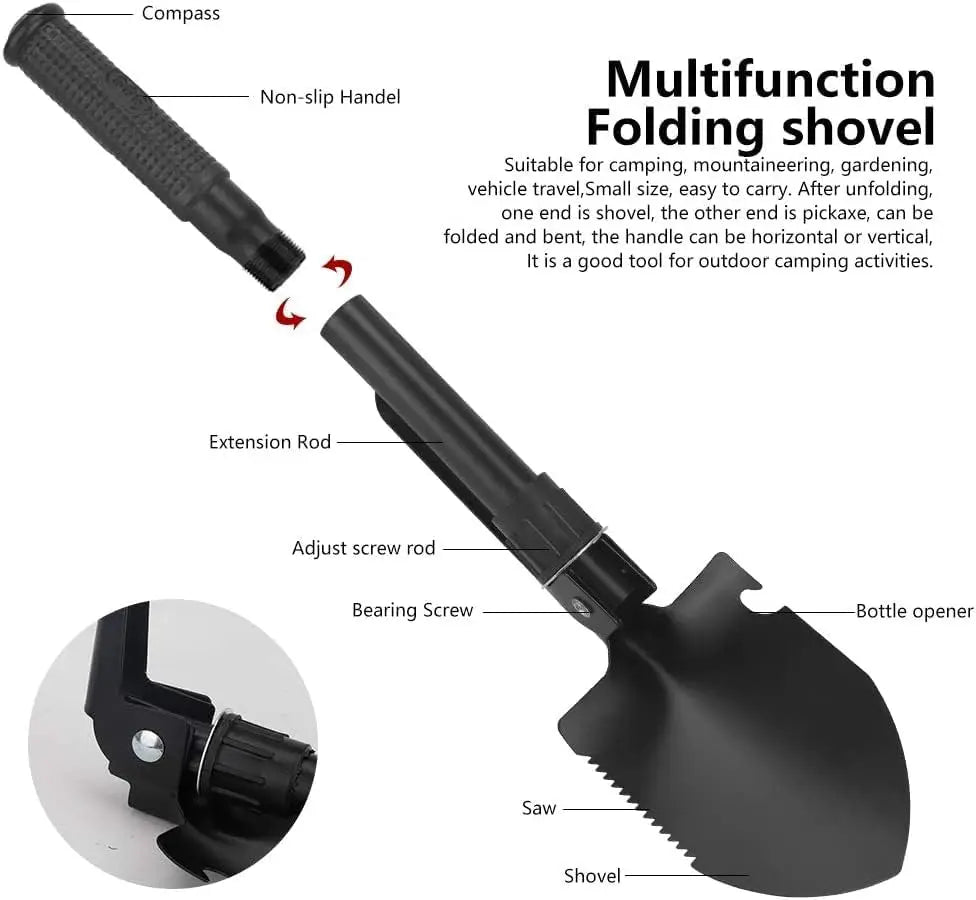 Multifunctional Folding Military Camping Shovel