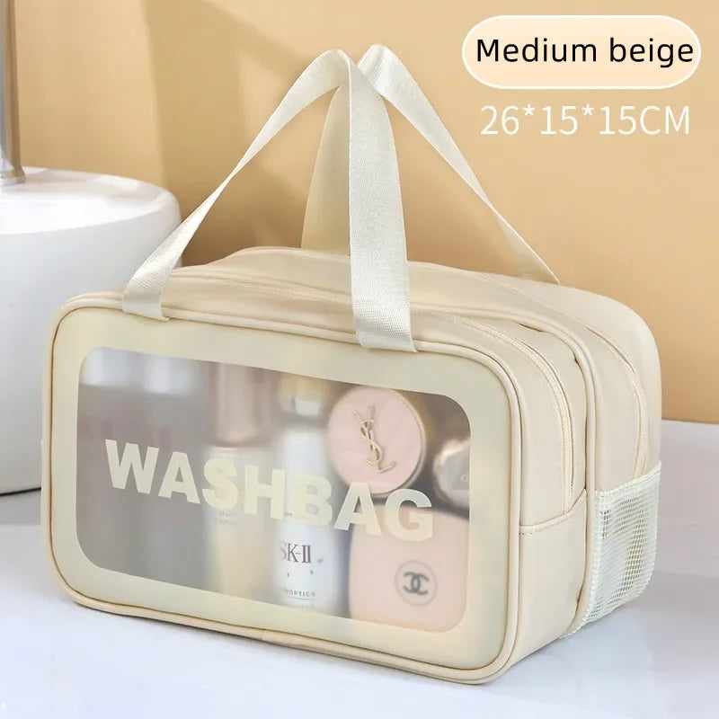 Transparent PU Travel Makeup Bag
