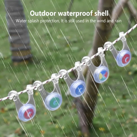 Outdoor waterproof shell protecting colorful lights from rain