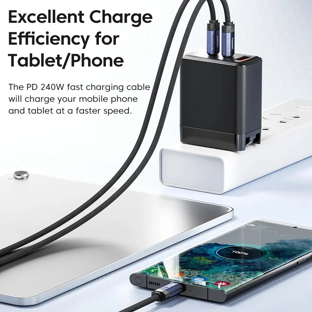 Toocki 240W USB-C Fast Charger Cable