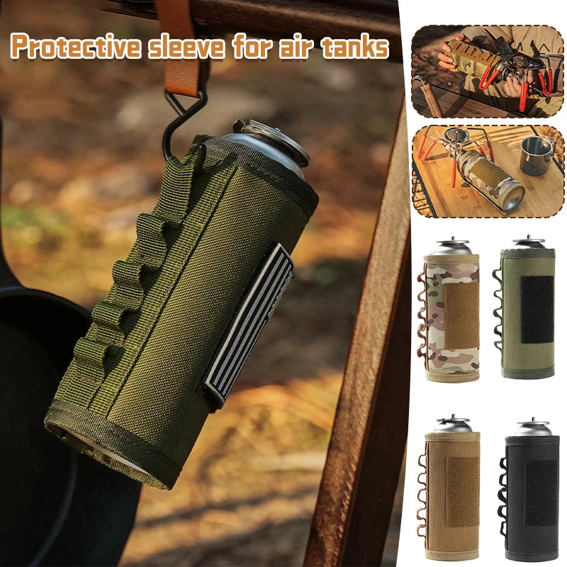Green protective sleeve for air tanks with additional images of similar products.