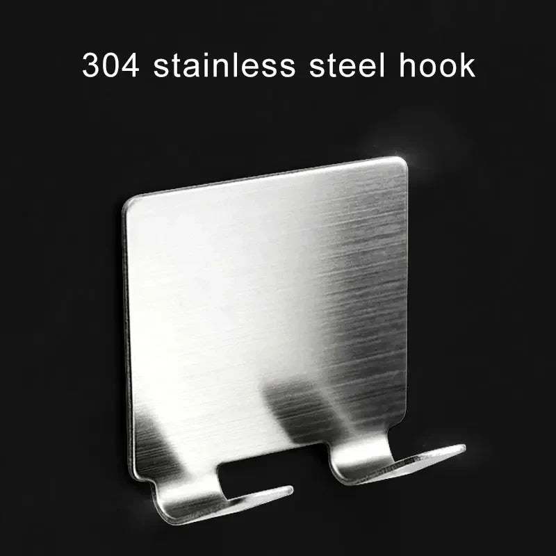 304 stainless steel hook on a black background
