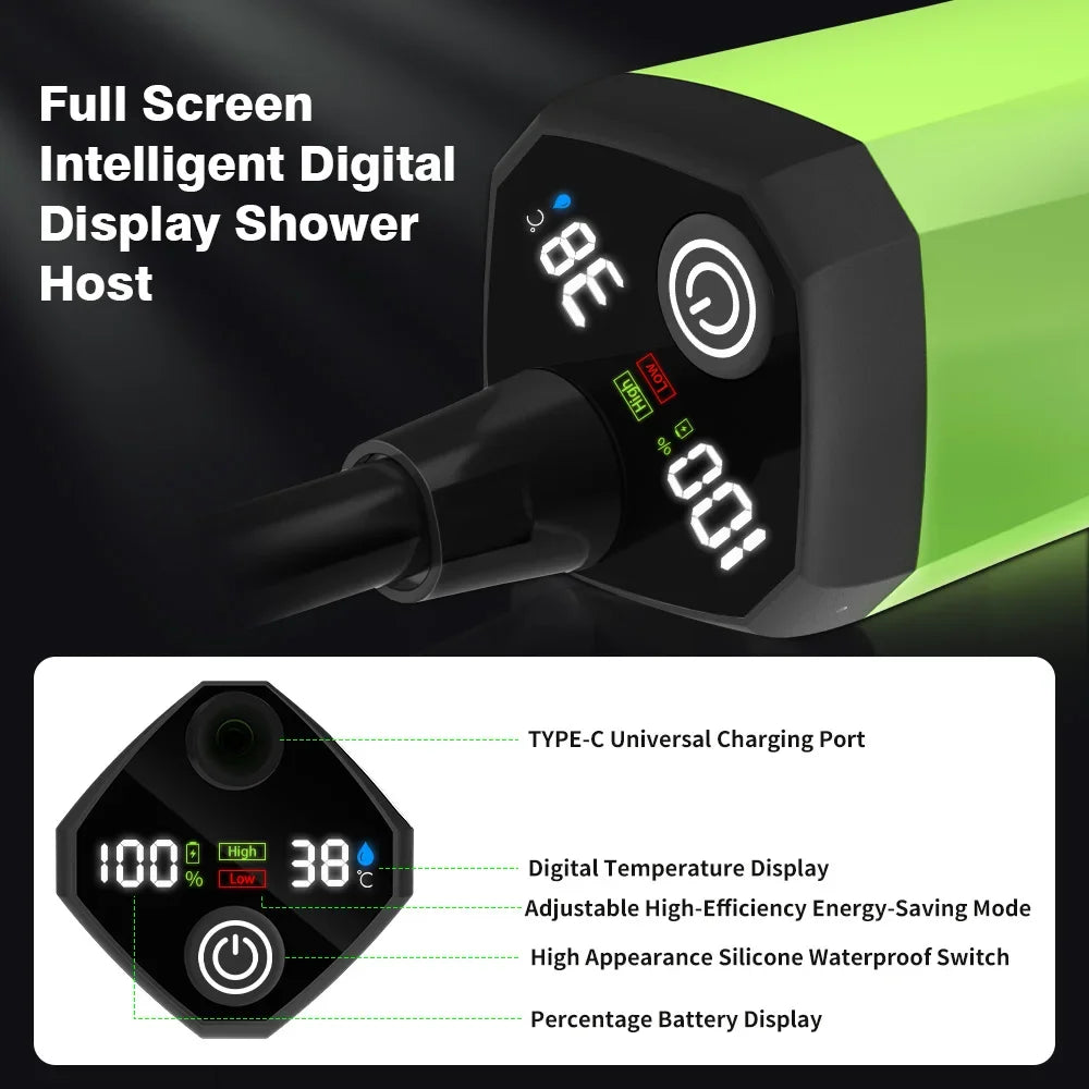 Rechargeable Digital Camping Shower Kit