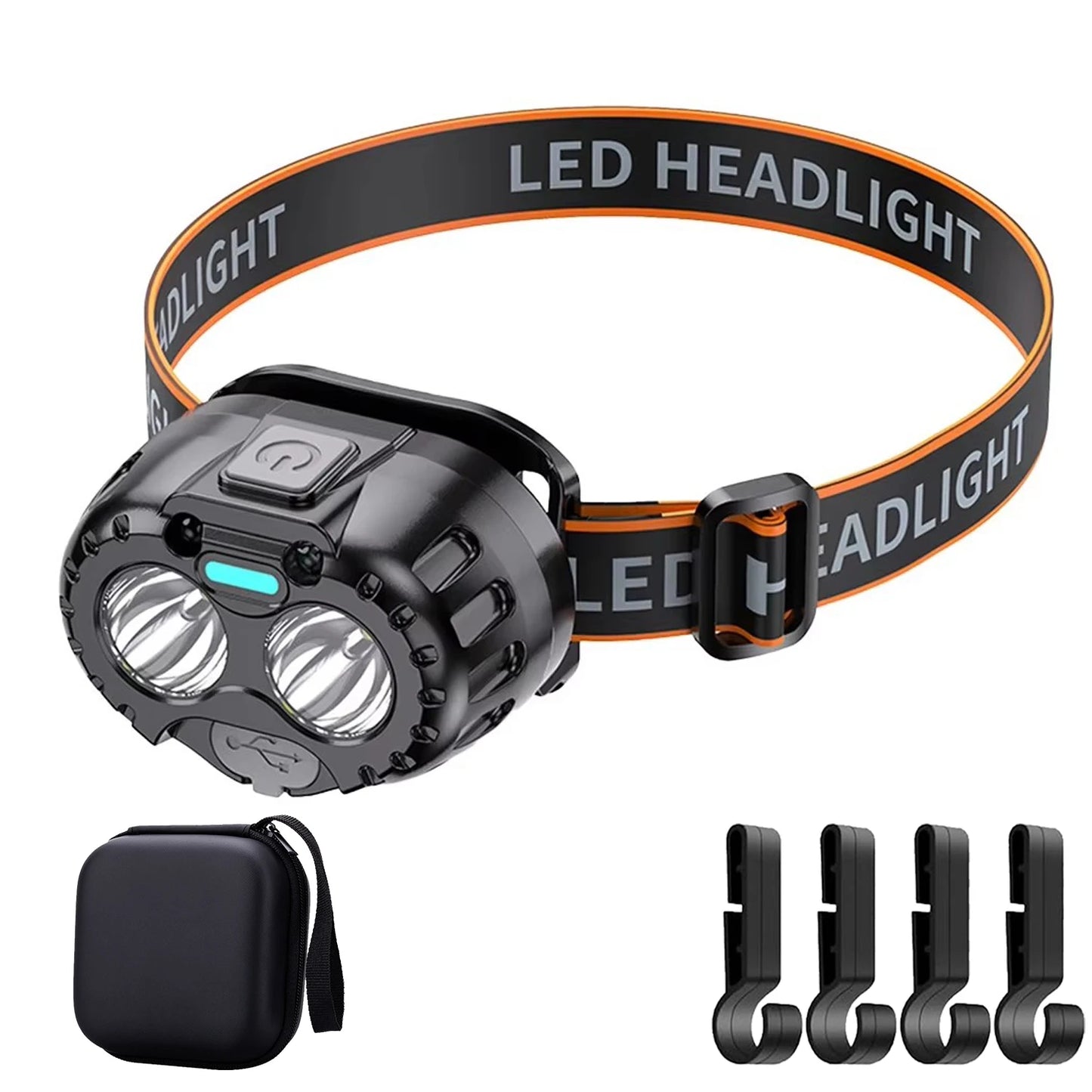 Powerful LED Headlamp IPX4 Waterproof  500mAh
