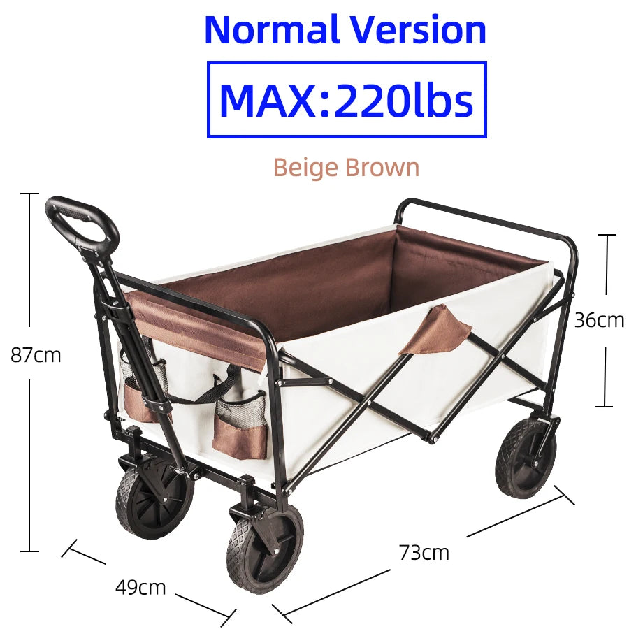 Folding Heavy Duty Beach Utility Wagon