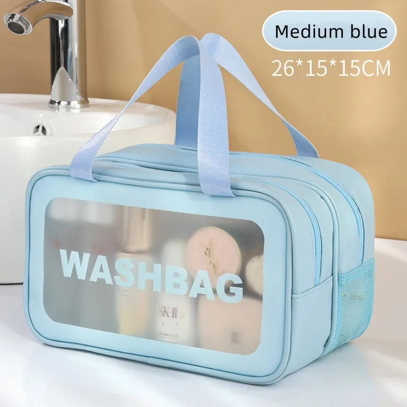 Transparent PU Travel Makeup Bag