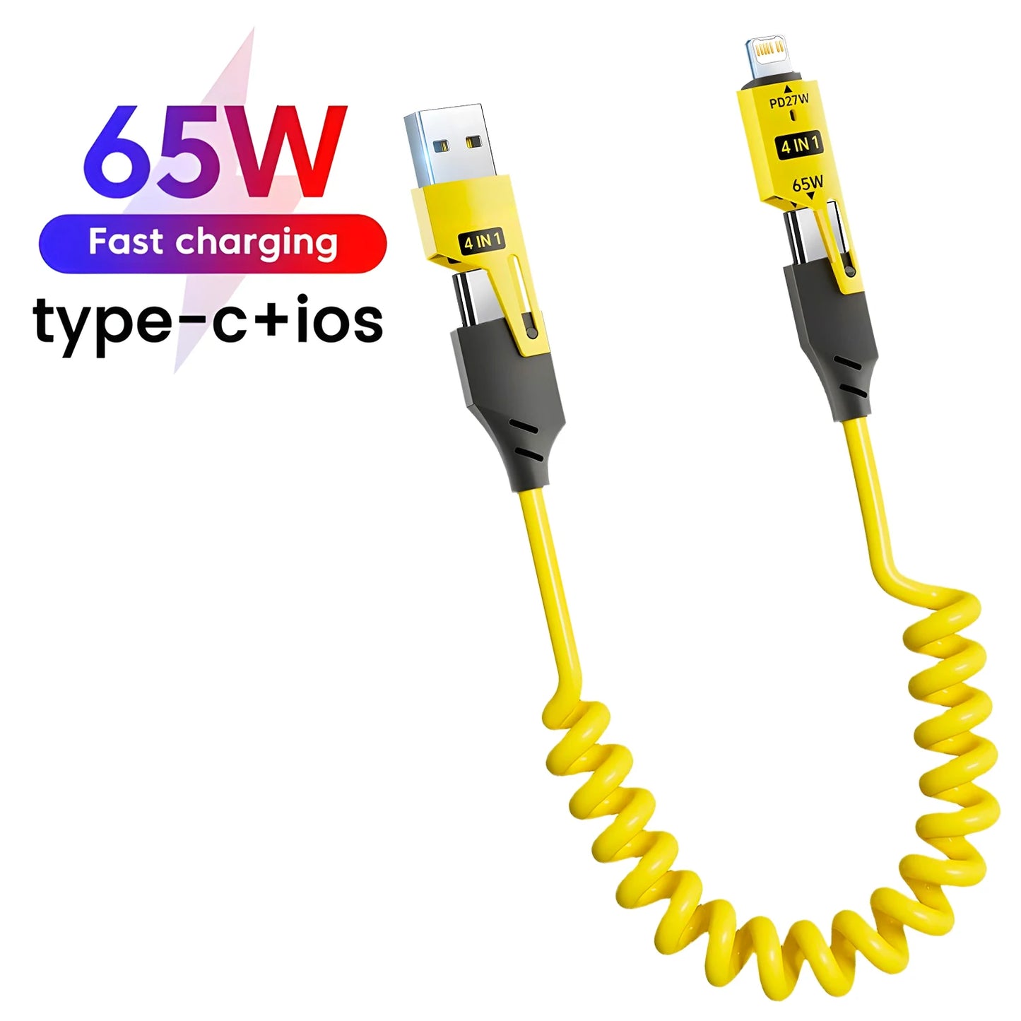 4-in-1 USB-C 65W Charging Cable