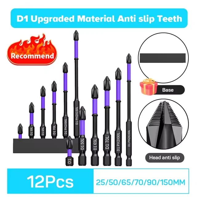 Magnetic Phillips Screwdriver Bits Set