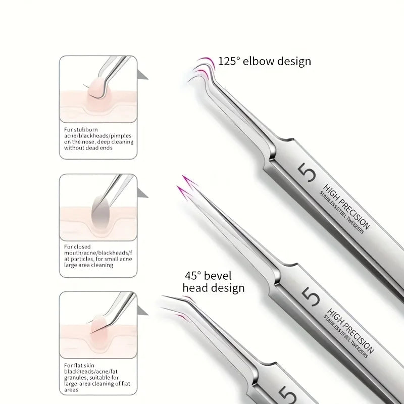 8-Piece Stainless Steel Blackhead Remover