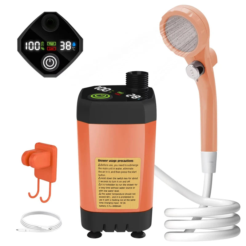 Rechargeable Digital Camping Shower Kit