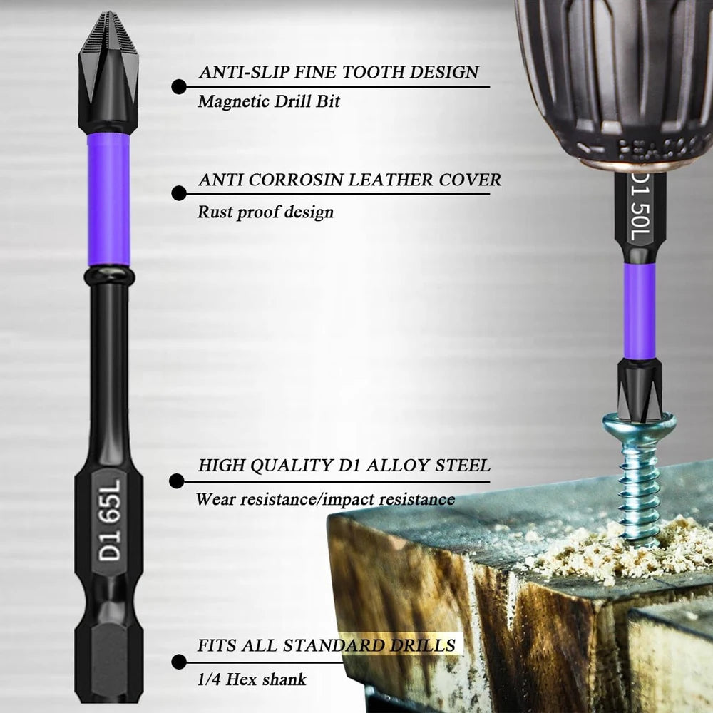 Magnetic Phillips Screwdriver Bits Set