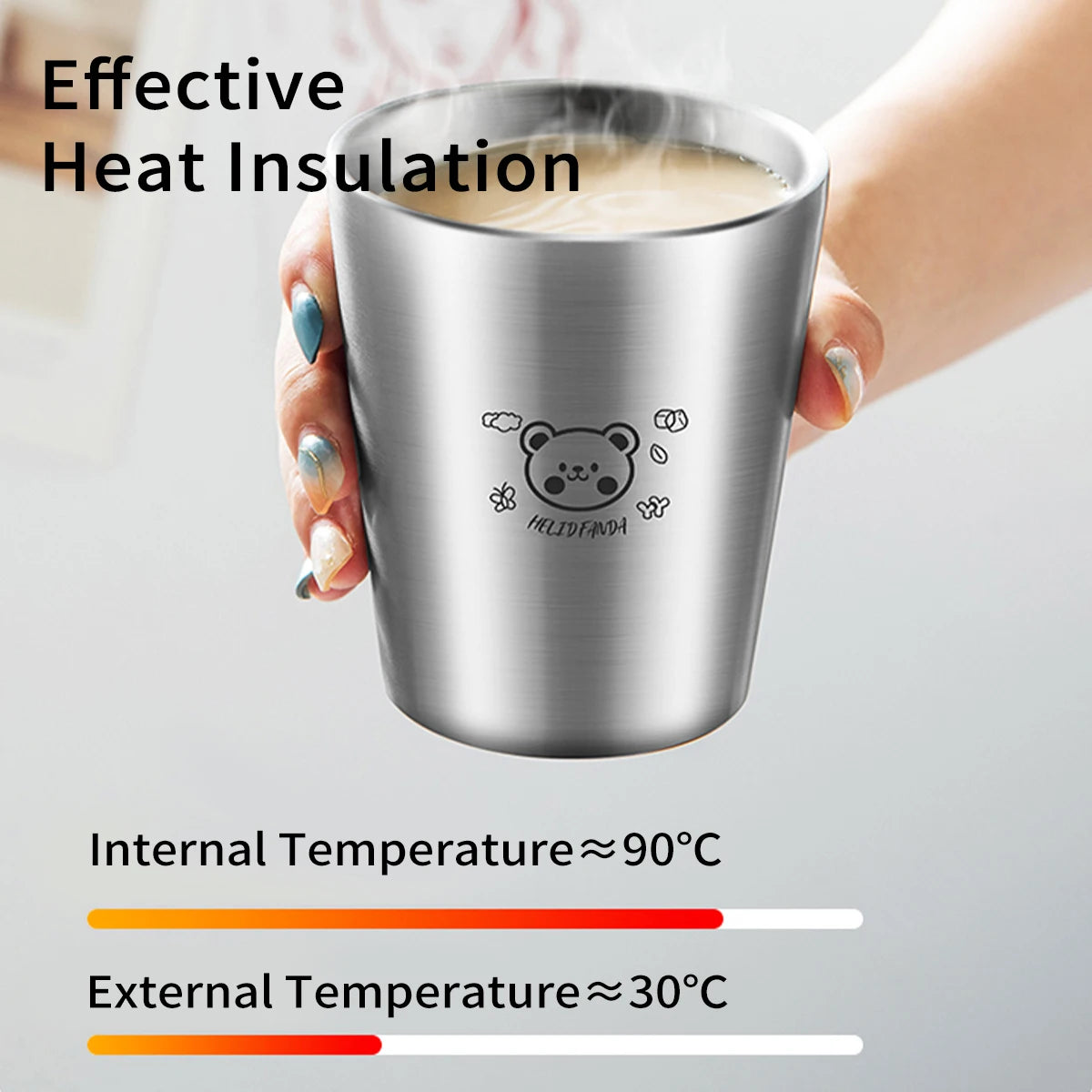 WORTHBUY Stainless Steel Kid Milk Cup